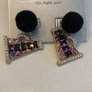 SUGARFIX by BaubleBar Cheer cheerleader Megaphone Drop Earrings - Barbiecore